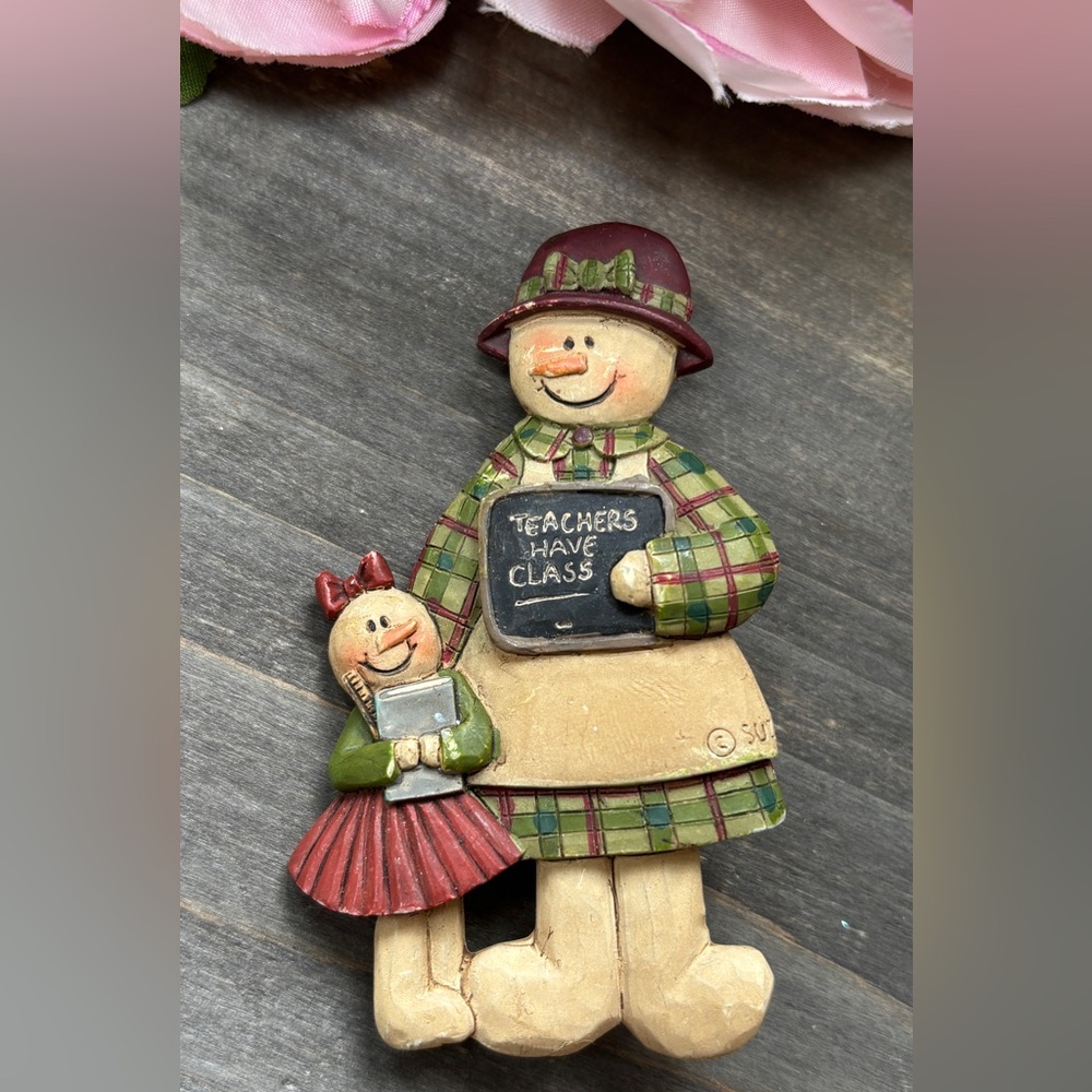 Vintage "Teachers Have Class" Pin, marked Suzi